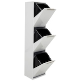 thumbnail of ARREGUI Ecoclas CR301-E Cubo de Basura y Reciclaje de Acero de 3 Compartimentos, Cubos de Basura de Cocina, 3x17L (51L), blanco