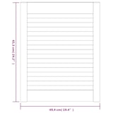 thumbnail of vidaXL Schranktüren Lamellen-Design 2 Stk Weiß 61,5x49,4 cm Massivholz