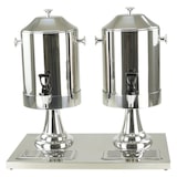 thumbnail of Dispensador de leche Gastro de 8 litros Dispensador de bebidas de acero inoxidable 2 x 8 litros