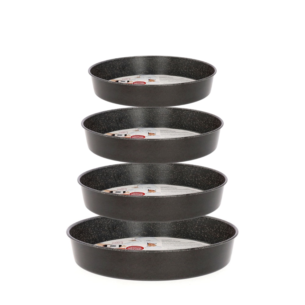 Mamù set van 4 taartvormen Ø 28/30/33/34 cm, antiaanbaklaag, krasbestendig, aluminium, PFOA-vrij, gemaakt in Italië