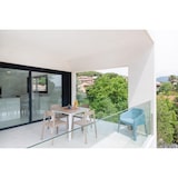 thumbnail of garbar NOA Mesa Cuadrada Interior, Exterior 90x90 Pie Gris Oscuro - Tablero Gris Oscuro