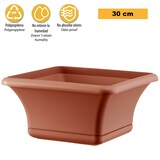 thumbnail of ArtPlast - Vierkante pot van 30 cm met terracotta schotel