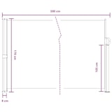 thumbnail of vidaXL Ausziehbares Seitenmarkise Grau 300 x 170 cm Polyester