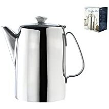 Home Caffetteria Slancio Lucida Acciaio Inox, Acciaio, Capacità 24 Tazze