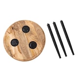 thumbnail of Beistelltisch Holz rund ø 40 o. 50cm 2.Wahl Wohnzimmer Couchtisch Tisch Beine schwarz matt : Durchmesser 40 - Höhe 40 cm