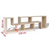 thumbnail of Helloshop26 - Meuble télé buffet TV télévision design pratique double en forme de L chêne 2502055