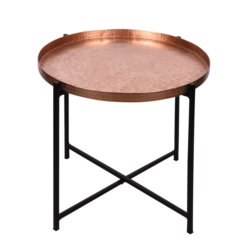 Table d'appoint 55 cm Grand modèle Cuivre -  Rond Métal Table Passion