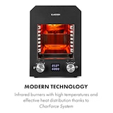 thumbnail of Hannibal Hochtemperaturgrill Indoor 2.200W 850°C Edelstahl schwarz Schwarz