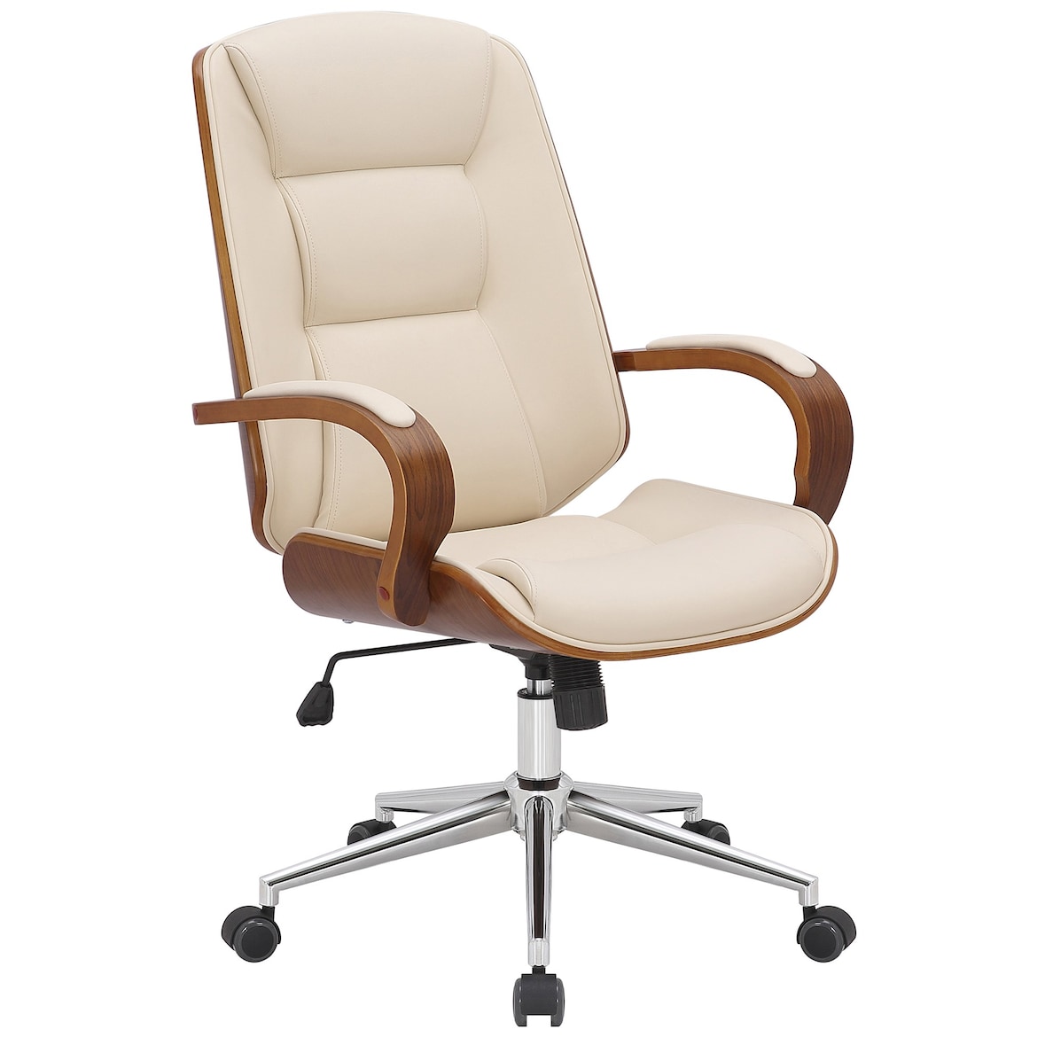 Bureaustoel Yankton walnoot/creme
