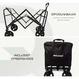 thumbnail of BRASQ Bolderkar Opvouwbaar Deluxe WC200 - 108L inhoud - Met duwstang - Lichtgewicht - Tot 100 kg draagvermogen - Inclusief 2 opbergtassen - Zwart