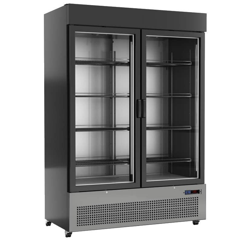 Armario expositor de congelación gran capacidad, con 2 puertas - 1375x725x2025 mm - 400 W 230/1V - 14AER137 Eurast