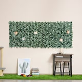 thumbnail of Outsunny seto artificial ocultación jardín 2,4x1 m pantalla de valla de privacidad de hiedra artificial para balcón exterior decoración de hojas