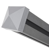 thumbnail of WPC-Sichtschutz Sarthe, Windschutz Zaun, WPC-Pfosten ~ Erweiterungselement niedrig, 1,88m grau