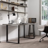 thumbnail of HOMCOM juego de 2 patas de mesa de acero 60x72 cm patas rectangular de mesa para muebles de bricolaje industrial con tornillos y protectores de suelo