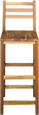 thumbnail of Helloshop26 - Set aus zwei Designer-Barhockern Sitzfläche aus massivem Akazienholz 1202053