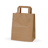 thumbnail of VASOMADRID S.L., Bolsa papel kraft, 32+16x27 cm, Caja de 250 uds, 80 g, asa plana, ref. bpa00232