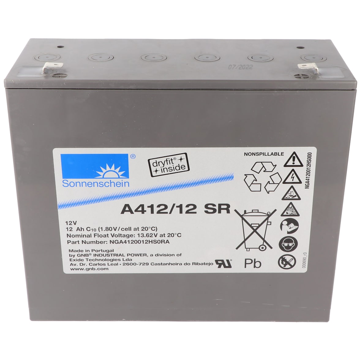 Sonnenschein Dryfit A412/12 SR Blei Akku PB 12Volt 12Ah