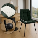 thumbnail of Set van 4 eetkamerstoelen Antibes Velvet groen
