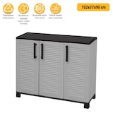 thumbnail of ArtPlast - Armadio di media altezza 100x37x90 cm in colore grigio - Collezione FAMILY