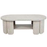 thumbnail of Table basse en MDF décor mélaminé bois blanc