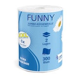 thumbnail of Funny Jumbo Küchenrollen - 2-lagig - a 300 Blatt - Zellstoff - weiß - 6 Rollen