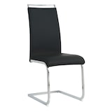 thumbnail of Möbilia Freischwinger-Stuhl 2er Set | Kunstleder | Freischwingergestell | B 42 x T 58 x H 101 cm | schwarz – silber | 21020064 | Serie STUHL