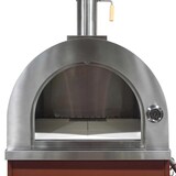 thumbnail of Oviala Cuisine extérieure acier 4 éléments avec four à pizza en acier 96 x 341 x 66 cm brique