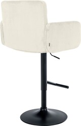 thumbnail of CLP Barhocker Los Angeles Samt Samt HBT: 93x60x56 cm creme schwarz