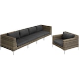 thumbnail of tectake Conjunto modular de sillones Rattans «Villanova» de aluminio  Antracita-Jaspeado