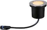 Un projecteur d\'extérieur rond encastré avec câble.