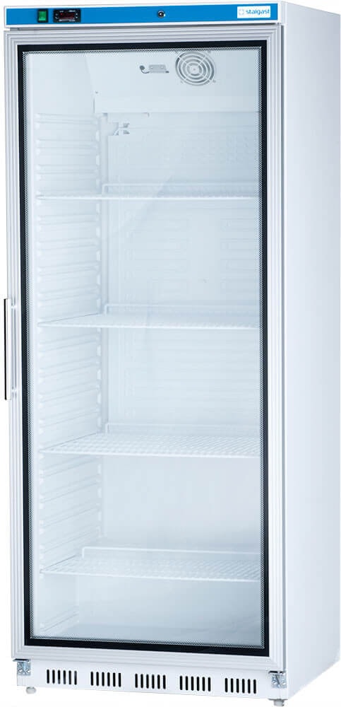 Stalgast weißer Kühlschrank GT76 mit Glastür, 469 Liter