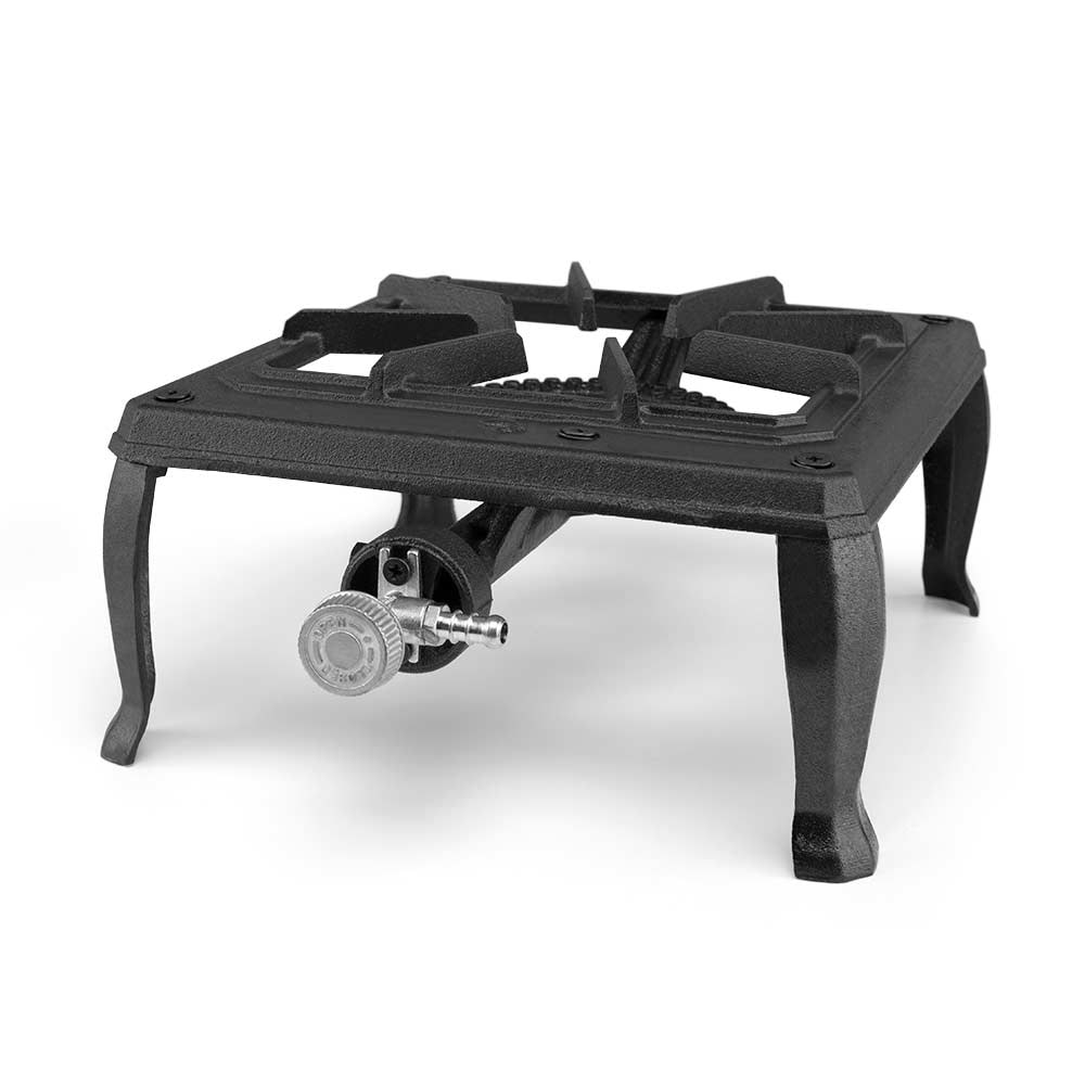 Orbegozo hornillo a gas FO 6100, cuerpo en hierro fundido, gas butano/propano, 1 quemador, uso exterior