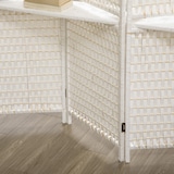 thumbnail of HOMCOM Biombo de 4 Painéis Dobrável Separador de Ambientes Divisor de Ambientes com Prateleiras 181x180cm Branco