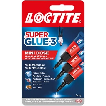 Loctite Superglue liquide 1 g x 3