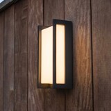 thumbnail of Lumisky Netzbetriebene Wandleuchte QUBO GREY LED H22cm Aluminium Dark Grey