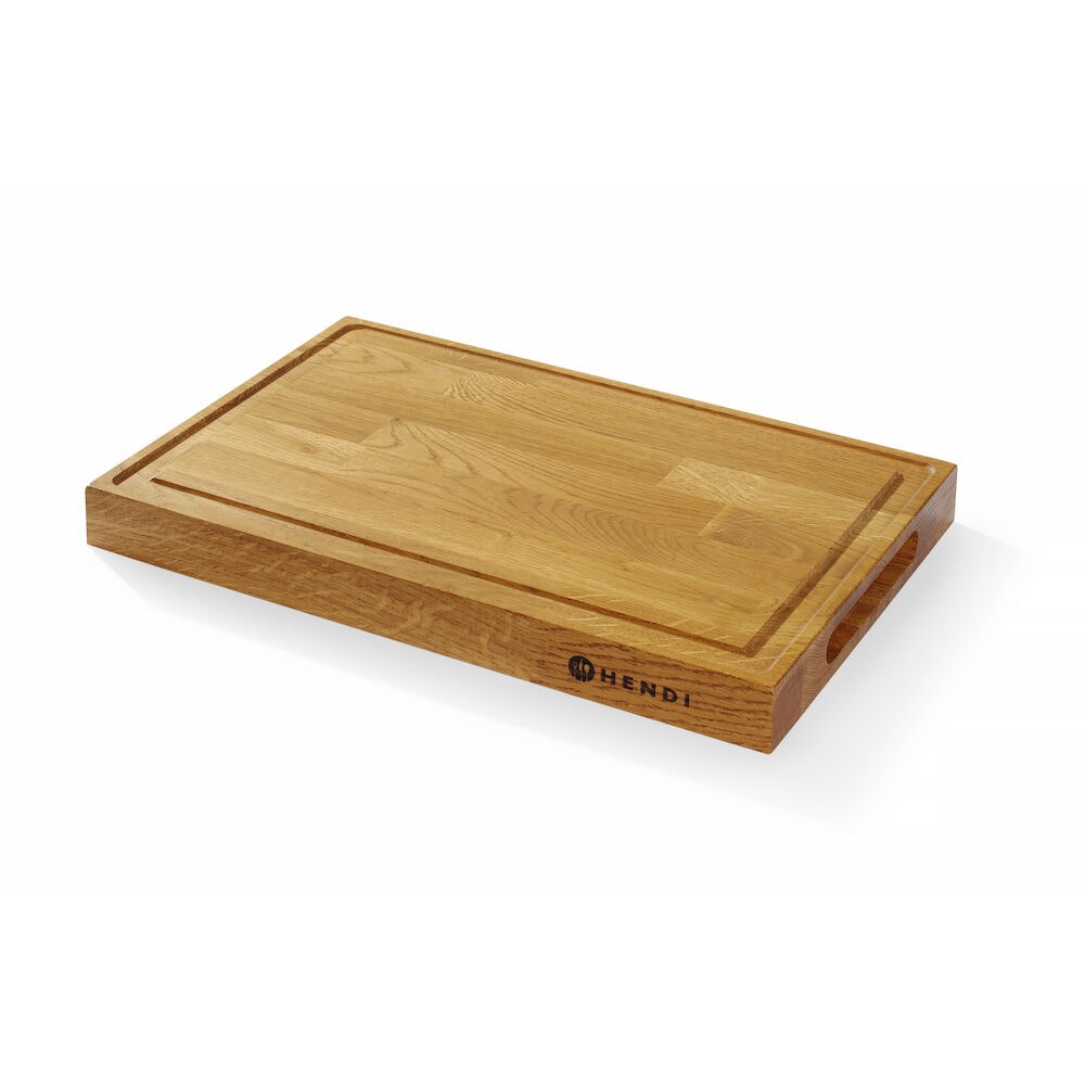 Tagliere da portata in quercia., HENDI, 420x280x(H)40mm