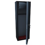 thumbnail of Armadio Portafucili Armi Blindato Fuciliera In Acciaio Cassetto Tesoretto Con Serratura Chiave A Doppia Mappa Cassaforte Sicura Grigio Scuro 10 Posti