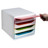 thumbnail of Exacompta 310913D 1x Exacompta, BIG-BOX Schubladenbox, 4 offene Laden, Serie Black Office - Schwarz/Harlekin