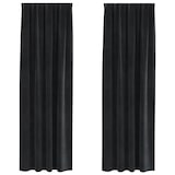 thumbnail of vidaXL Verdunkelungsvorhänge 2 pcs Schwarz 140 x 260 cm Samt