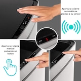 thumbnail of WELL HOME - Recycling-Abfalleimer 62L (37L+25L), 2 Fächer, automatisches Öffnen, Edelstahl Schwarz