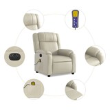 thumbnail of vidaXL Massagesessel Elektrisch Creme Kunstleder