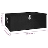 thumbnail of DELUKE® Aluminiumbox mit Deckel - Abschließbar Alubox Deichselbox Alu Anhängerbox Werkzeugkiste Metall Transportbox Metallkiste, 100x55x37cm Schwarz