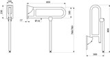 thumbnail of Delabie SK-Griff m. Fuß D32 L650mm Edst. hgl.pol.