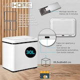 thumbnail of WellHome - Cubo de Basura Inteligente 30L en color Blanco 35,5x26x43,5cm - Apertura Automática/Manual