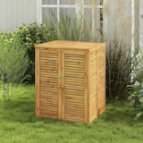 thumbnail of COSTWAY Casetta per Bidone della Spazzatura in Legno per Bidone da 120 L, Copribidone con Anta e Coperchio