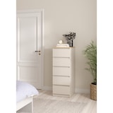 thumbnail of WellHome - Cassettiera da Camera con 5 Cassetti in colore Beige-grigiastro e Rovere 41 x 50 x 112 cm - Sil Cashmere