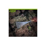 thumbnail of Balai de jardin à gazon 8 dents 13Cm Manche bois Inox et Fer forgés à la main VITO