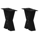 thumbnail of vidaXL Couchtischbeine X-Form 2 Stk. Schwarz 40x(30-31) cm Stahl