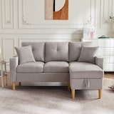 thumbnail of L-förmiges Sofa 219x142x90 cm mit Chaiselongue und Stauraum – Flexibles Design für modernen Komfort in Dunkelgrau