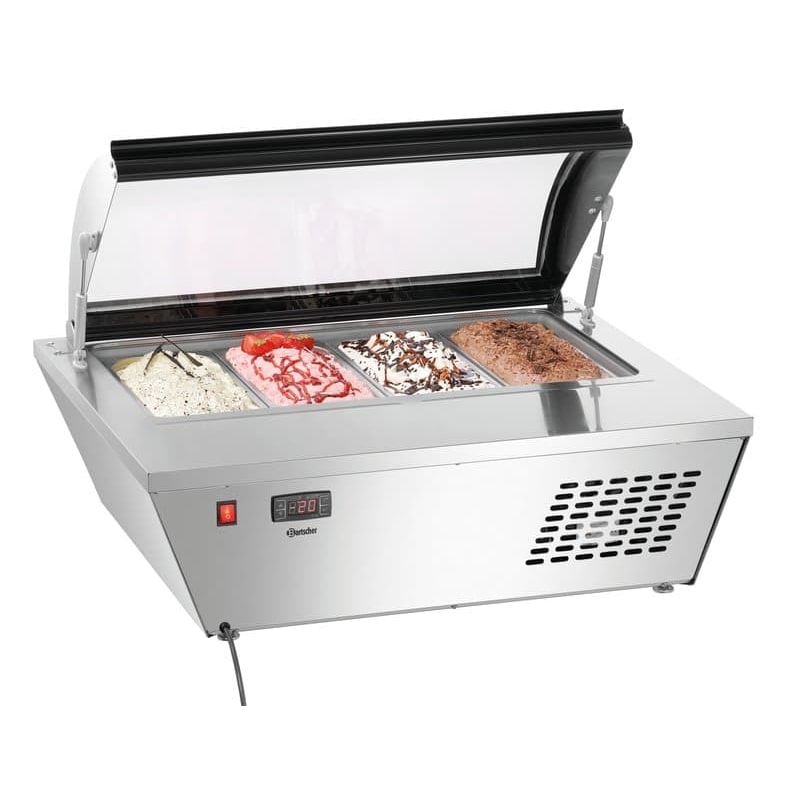 Vitrina de helados compacta sobremesa 4x6.5l bartscher